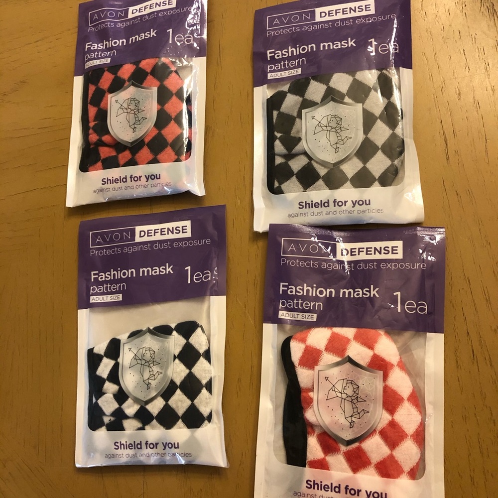 4 Checkered Variety Fashion Masks Non-Medical